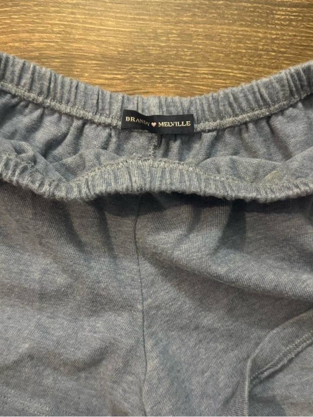 Brandy Melville Heather Blue Knit Shorts - Picture 2 of 2